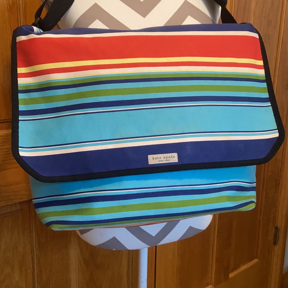 kate spade ♠️ park stripe messenger bag ♠️ AUTHENTIC